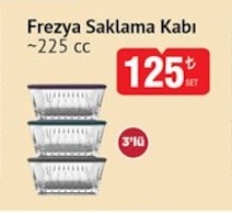Frezya Saklama Kabı 225Cc Set