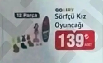 Sörfçü Kız Oyuncağı 12 Parça