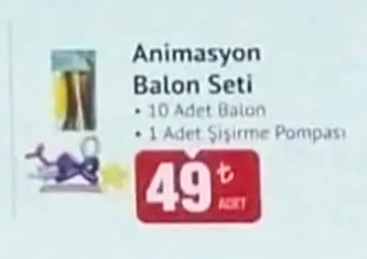 Animasyon Balon Seti 10 Adet Balon 1 Adet Şişirme Pompası