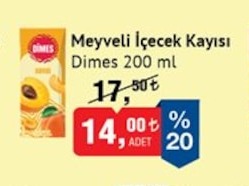 Dimes Meyveli İçecek Kayısı 200Ml