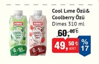 Dimes Cool Lime Özü&Coolberry Özü 310 Ml