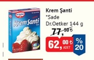 Dr.Oetker Krem Şanti Sade 144G