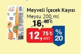 Meysu Meyveli İçecek Kayısı 200Ml