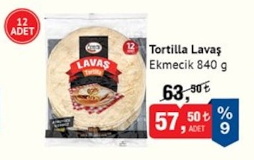 Ekmecik Tortilla Lavaş 840G