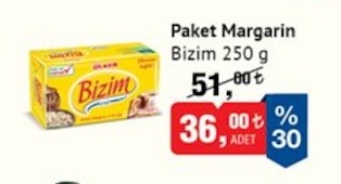 Bizim Paket Margarin 250G