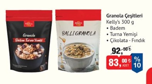 Fitness Club Granola Çeşitleri Kelly'S 300G