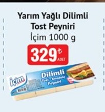 Icm Yarim Yagli Dilimli Toast Peyniri 1000G