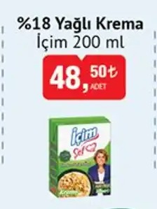 %18 Yağlı Krema İçim 200 Ml