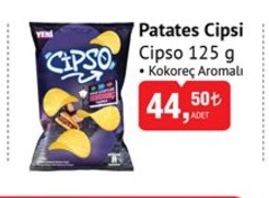 Cipso Patates Cipsi 125 G Kokoreç Aromalı