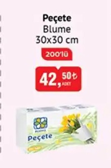 Peçete 30X30 Cm 200'Lü