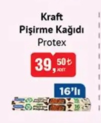 Kraft Pişirme Kağıdı Protex 16'Lı