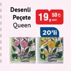 Desenli Peçete Queen 20Li