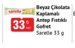 Sarelle Antep Fıstıklı Gofret 33G