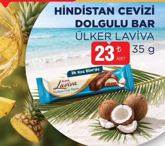 Ülker Laviva Hindistan Cevizi Dolgulu Bar 35G
