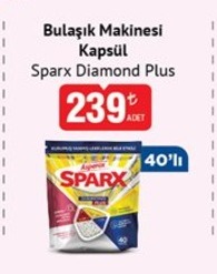 Bulaşık Makinesi Kapsül Sparx Diamond Plus 40'Lı
