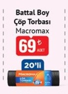 Battal Boy Çöp Torbası Macromax 20 Li