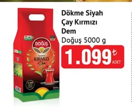 Doğuş Dökme Siyah Çay Kırmızı Dem 5000 G