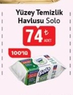 Yüzey Temizlik Havlusu Solo 100'Lü