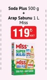 Miss Soda Plus 500G + Arap Sabunu 1L