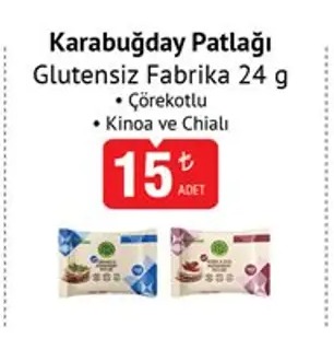 Karabuğday Patlağı Glutensiz Fabrika 24G Çörekotlu Kinoalı Chialı
