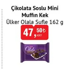 Çikolata Soslu Mini Muffin Kek Ülker Olala Sufle 162G