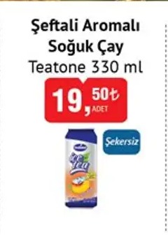 Şeftali Aromalı Soğuk Çay Teatone 330 Ml