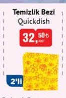 Temizlik Bezi Quickdish 2'Li