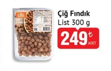 Çiğ Fındık List 300G