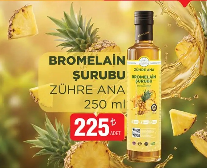 Bromelain Şurubu Zühre Ana 250Ml