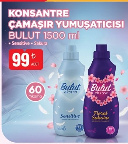 Konsantre Çamaşır Yumuşatıcısı Bulut 1500 Ml