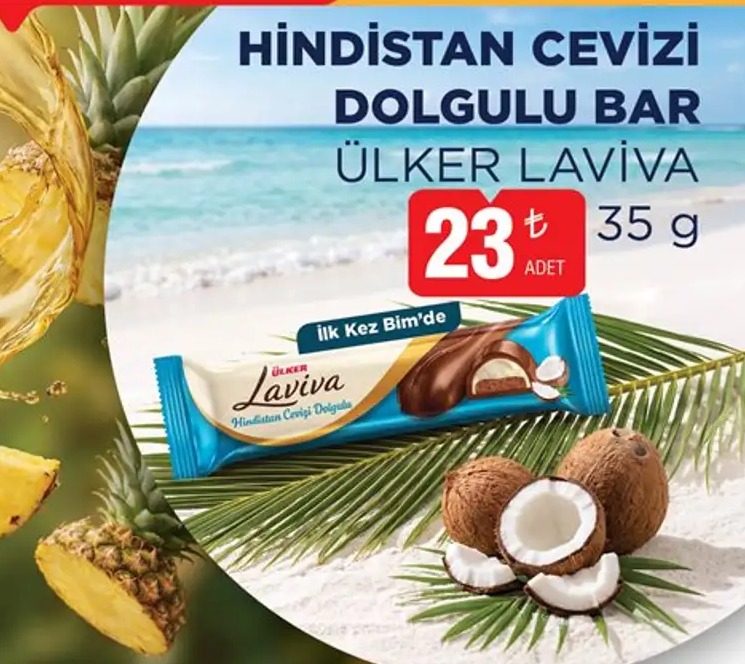 Ülker Laviva Hindistan Cevizi Dolgulu Bar 35G