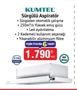 Kumtel Sürgülü Aspiratör