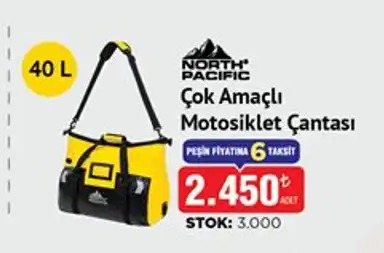 North Pacific Çok Amaçlı Motosiklet Çantası 40 L