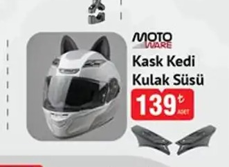 Kask Kedi Kulak Süsü