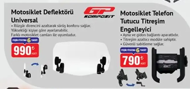 Gp Kompozit Motosiklet Deflektörü Universal