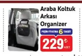 Araba Koltuk Arkası Organizer