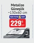 Metalize Güneşlik 130X60Cm