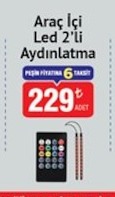 Araç İçi Led 2'Li Aydınlatma