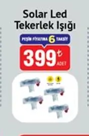 Solar Led Tekerlek Işığı 4 Adet