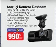 Araç İçi Kamera Dashcam