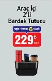 Araç İçi 2'Li Bardak Tutucu 1 Adet
