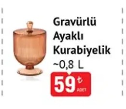 Gravürlü Ayaklı Kurabiyelik ~0,8 L