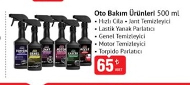 Hizli Cila - Jant Temizleyici - Lastik Yanak Parlatici - Genel Temizleyici - Motor Temizleyici - Torpido Parlatici Urunleri 500 Ml