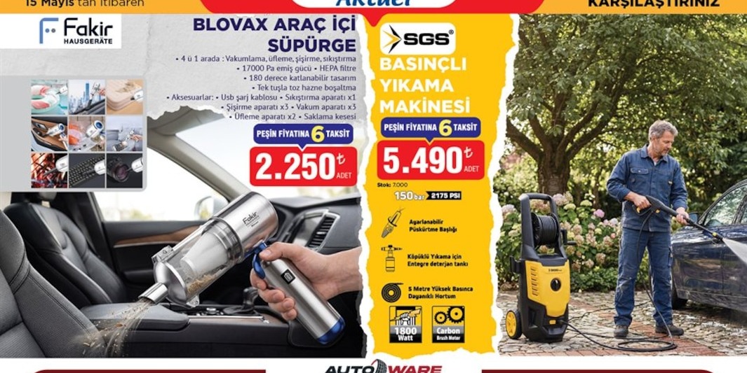 Blavax Araç İçi Süpürge Adet