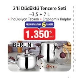 2'Li Düdüklü Tencere Seti 3.5+7L