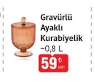 Gravürlü Ayaklı Kurabiyelik 0.8L