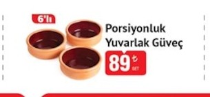 Porsiyonluk Yuvarlak Güveç 6'Lı