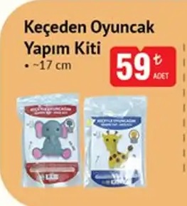 Keçeden Oyuncak Yapım Kiti ~17 Cm 59 Adet