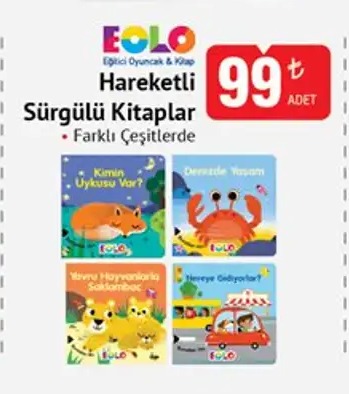 Eolo Hareketi Sürgülü Kitaplar Farklı Çeşitlerde
