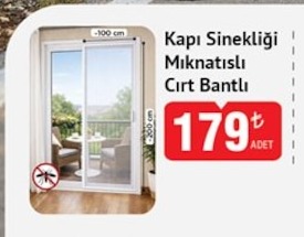 Kapı Sinekligi Mıknatısli Cırt Bantlı